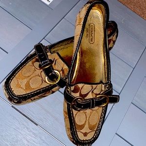 Coach slip on loafers casual dress shoes size 9